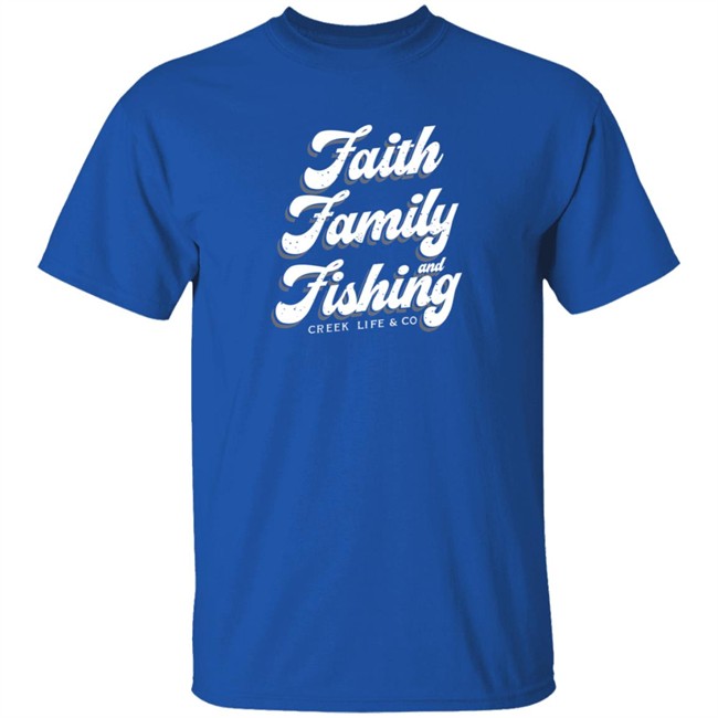 Arms Family Homestead Merch Faith, Family, & Fishing Tee Shirt Arms Family Homestead Merch Faith, Family, & Fishing Tee Shirt