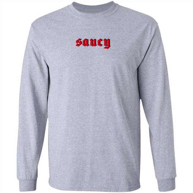 Megan Thee Stallion x Popeyes Merch Saucy Unisex Long Sleeve Shirt Megan Thee Stallion x Popeyes Merch Saucy Unisex Long Sleeve Shirt