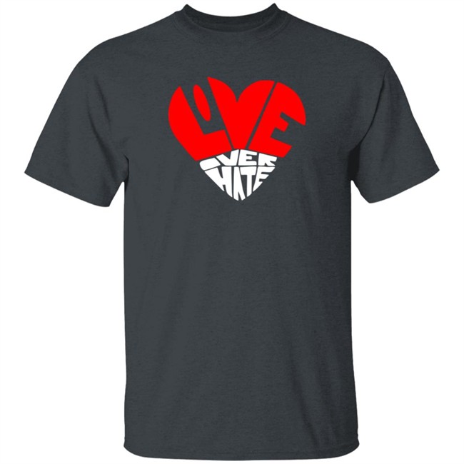 Mimis Fresh Tees Shop Love Over Hate Heart Hoodie Mimis Fresh Tees Shop Love Over Hate Heart Hoodie