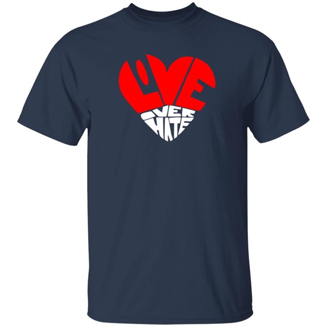 Mimis Fresh Tees Shop Love Over Hate Heart Hoodie Mimis Fresh Tees Shop Love Over Hate Heart Hoodie