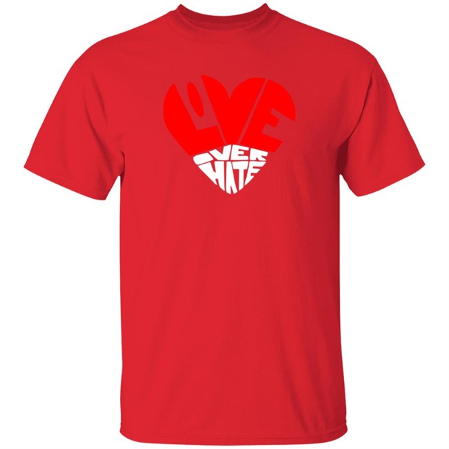 Mimis Fresh Tees Shop Love Over Hate Heart Hoodie Mimis Fresh Tees Shop Love Over Hate Heart Hoodie