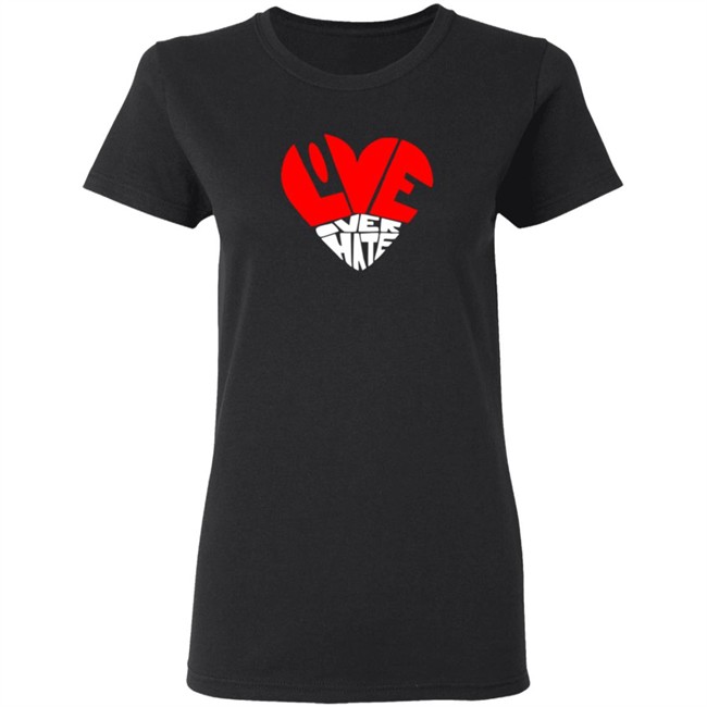Mimis Fresh Tees Shop Love Over Hate Heart Hoodie Mimis Fresh Tees Shop Love Over Hate Heart Hoodie
