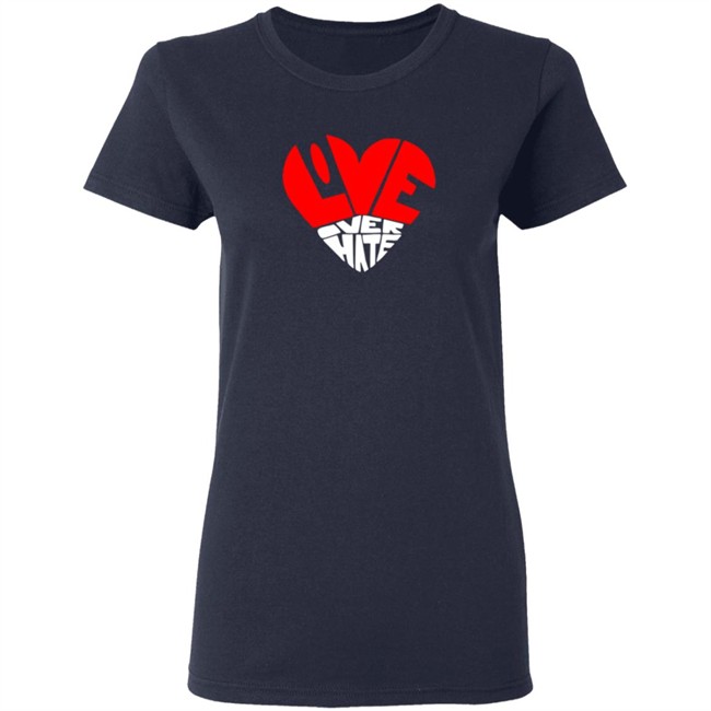 Mimis Fresh Tees Shop Love Over Hate Heart Hoodie Mimis Fresh Tees Shop Love Over Hate Heart Hoodie