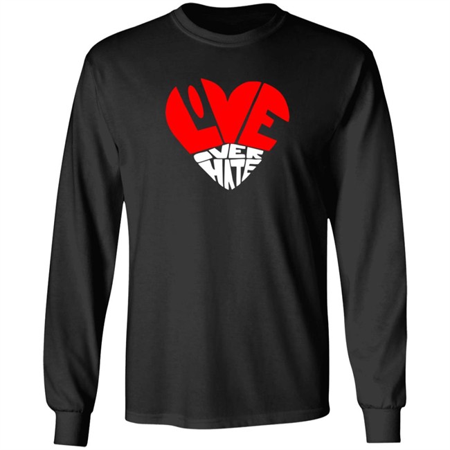 Mimis Fresh Tees Shop Love Over Hate Heart Hoodie Mimis Fresh Tees Shop Love Over Hate Heart Hoodie