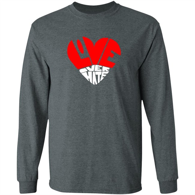 Mimis Fresh Tees Shop Love Over Hate Heart Hoodie Mimis Fresh Tees Shop Love Over Hate Heart Hoodie