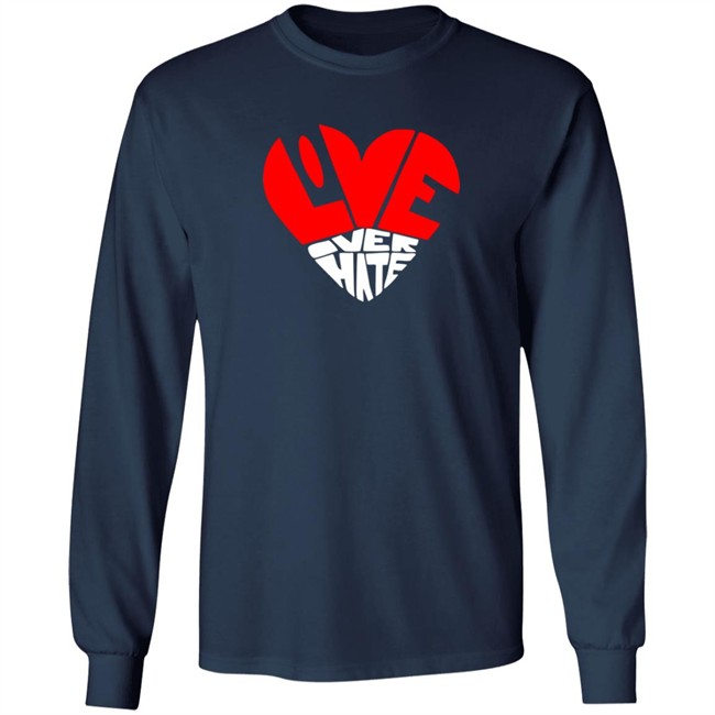 Mimis Fresh Tees Shop Love Over Hate Heart Hoodie Mimis Fresh Tees Shop Love Over Hate Heart Hoodie