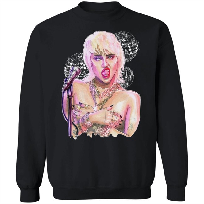 Miley Ray Cyrus Merch Midnight Sky Disco Shirt Miley Ray Cyrus Merch Midnight Sky Disco Shirt