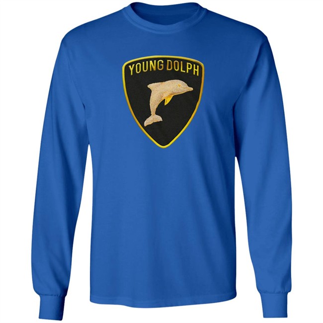 Young Dolph Merch Rich Slave Dolph Emblem Blue White Tee Shirt Young Dolph Merch Rich Slave Dolph Emblem Blue White Tee Shirt