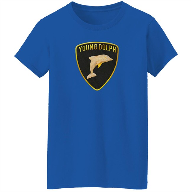 Young Dolph Merch Rich Slave Dolph Emblem Blue White Tee Shirt Young Dolph Merch Rich Slave Dolph Emblem Blue White Tee Shirt