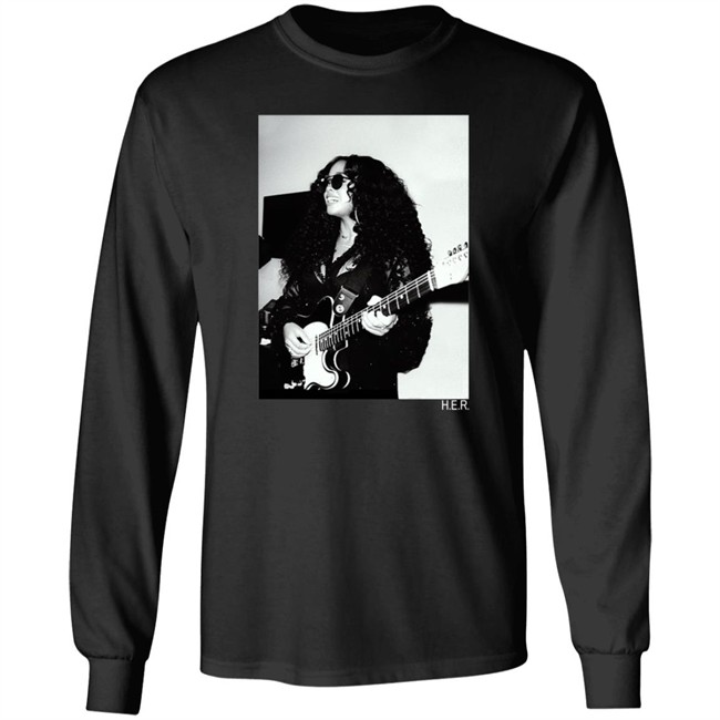 H.E.R. Merch Girls With Guitars Black Long Sleeve Tee