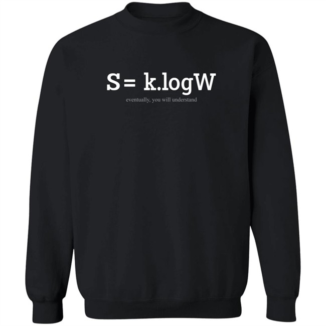 S=Klogw The Inscription On Boltzmann's Tomb Entropic Tee Shirt S=Klogw The Inscription On Boltzmann's Tomb Entropic Tee Shirt