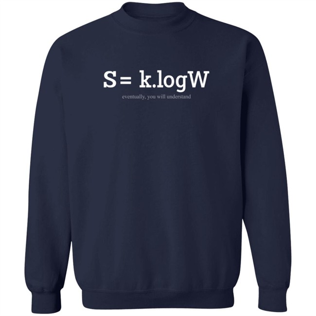 S=Klogw The Inscription On Boltzmann's Tomb Entropic Tee Shirt S=Klogw The Inscription On Boltzmann's Tomb Entropic Tee Shirt