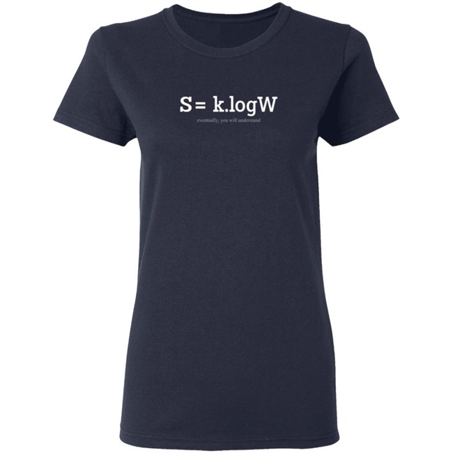 S=Klogw The Inscription On Boltzmann's Tomb Entropic Tee Shirt S=Klogw The Inscription On Boltzmann's Tomb Entropic Tee Shirt