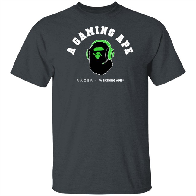 Razer X Bape A Gaming Ape Black Shirt Razer X Bape A Gaming Ape Black Shirt