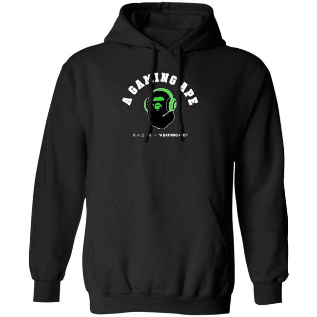 Razer X Bape A Gaming Ape Black Shirt Razer X Bape A Gaming Ape Black Shirt