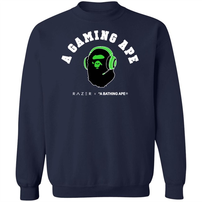 Razer X Bape A Gaming Ape Black Shirt Razer X Bape A Gaming Ape Black Shirt