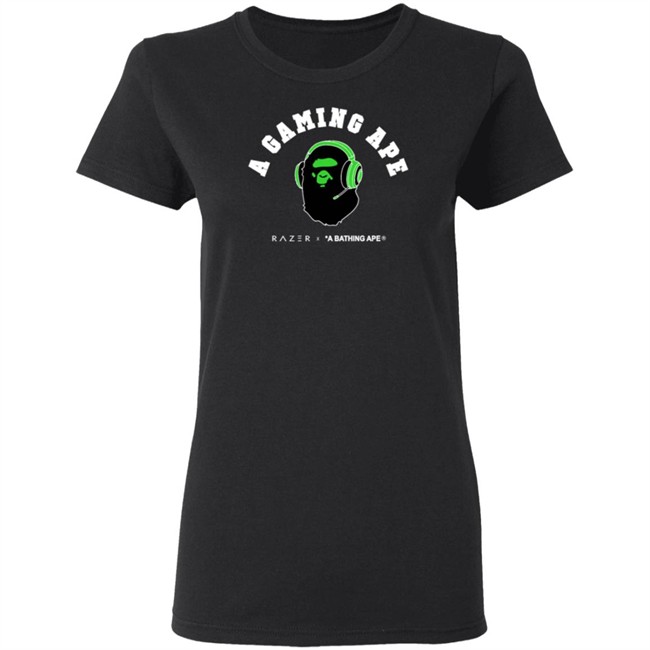 Razer X Bape A Gaming Ape Black Shirt Razer X Bape A Gaming Ape Black Shirt