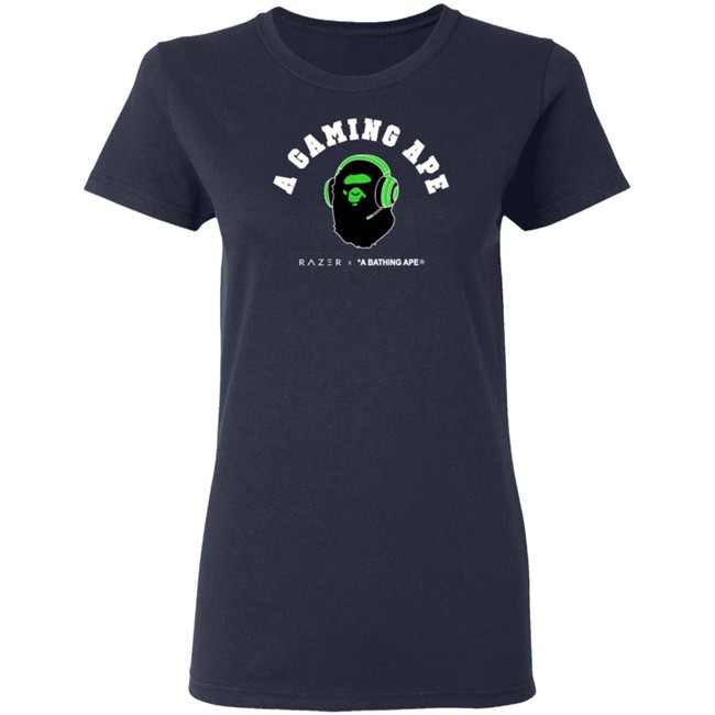 Razer X Bape A Gaming Ape Black Shirt Razer X Bape A Gaming Ape Black Shirt