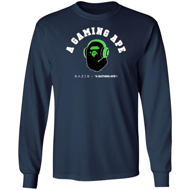 Razer X Bape A Gaming Ape Black Shirt Razer X Bape A Gaming Ape Black Shirt