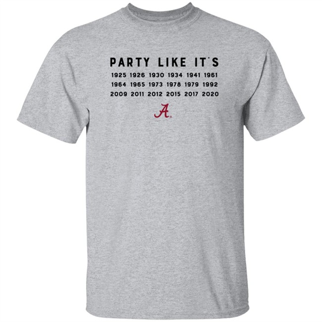 The Crimson Locker Merch Party Like It's Bama Party Now With 2020 Shirt Bds Music Manager