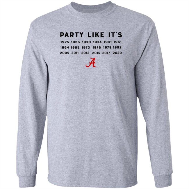 Alabama Crimson Tide Party Like It's T Shirt BDS music manager Alabama Crimson Tide Party Like It's T Shirt BDS music manager