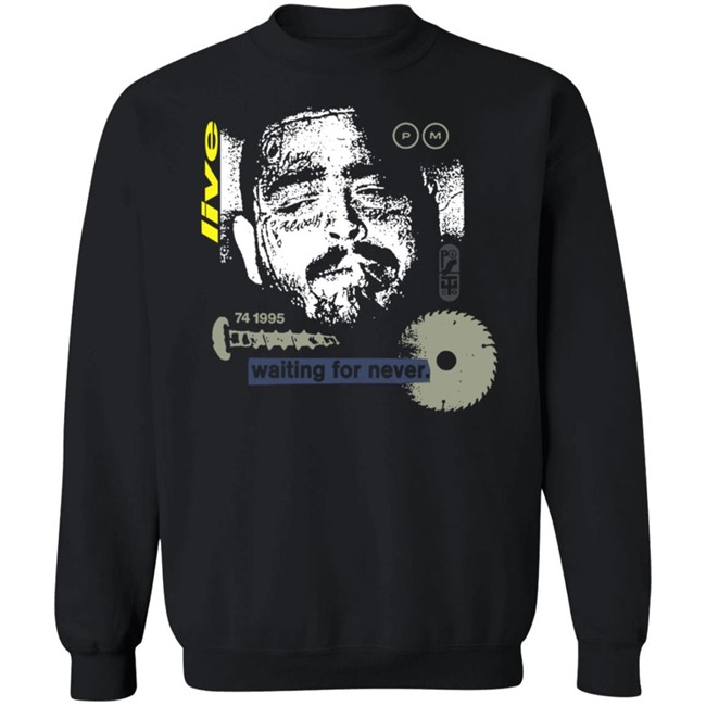Post Malone Merch Waiting For Never Shirt Post Malone Merch Waiting For Never Shirt