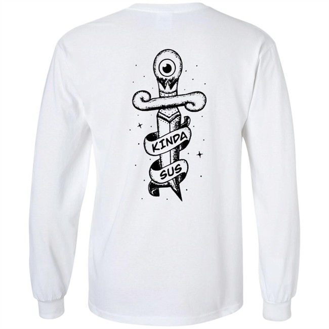 Jacksepticeye Merch Kinda Sus White Hoodie Jacksepticeye Merch Kinda Sus White Hoodie