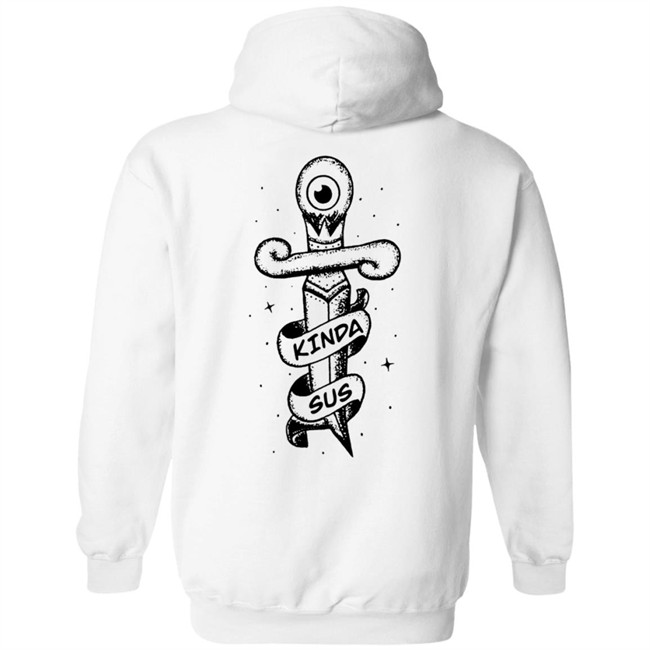 Jacksepticeye Merch Kinda Sus White Hoodie