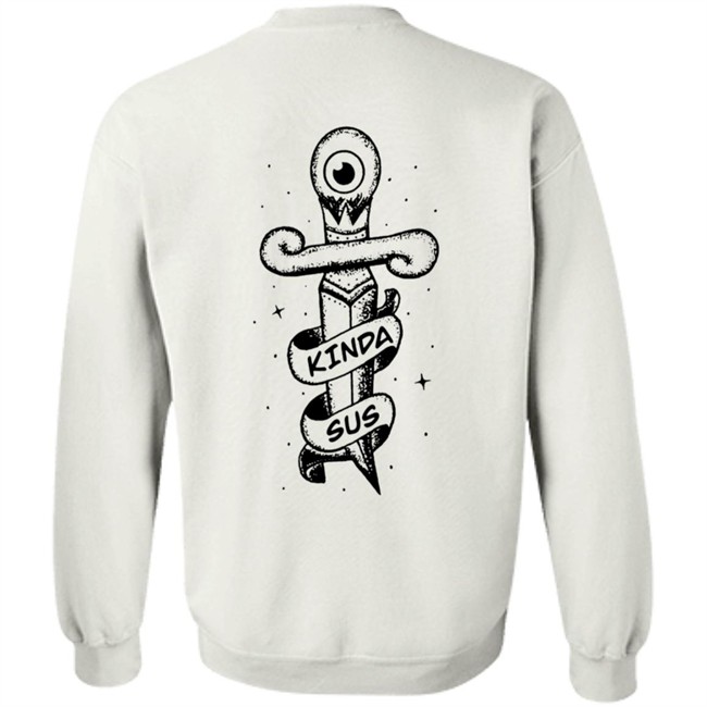 Jacksepticeye Merch Kinda Sus White Hoodie Jacksepticeye Merch Kinda Sus White Hoodie