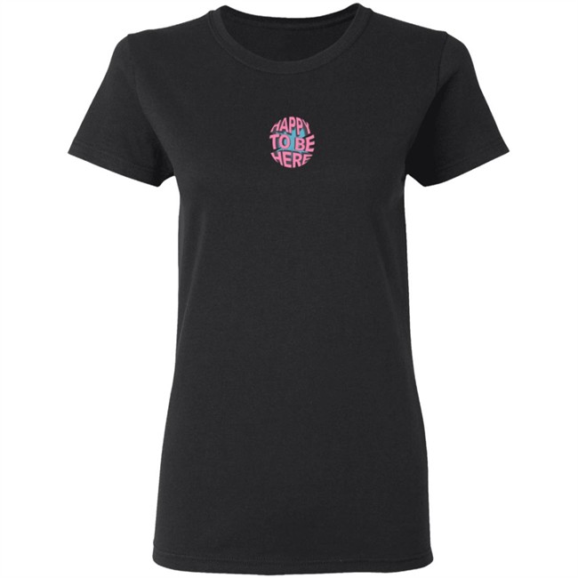 Space Zebra Merch Happy To Be Here Black Tee Shirt Space Zebra Merch Happy To Be Here Black Tee Shirt