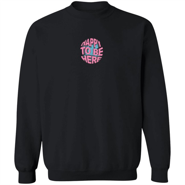 Space Zebra Merch Happy To Be Here Black Tee Shirt Space Zebra Merch Happy To Be Here Black Tee Shirt
