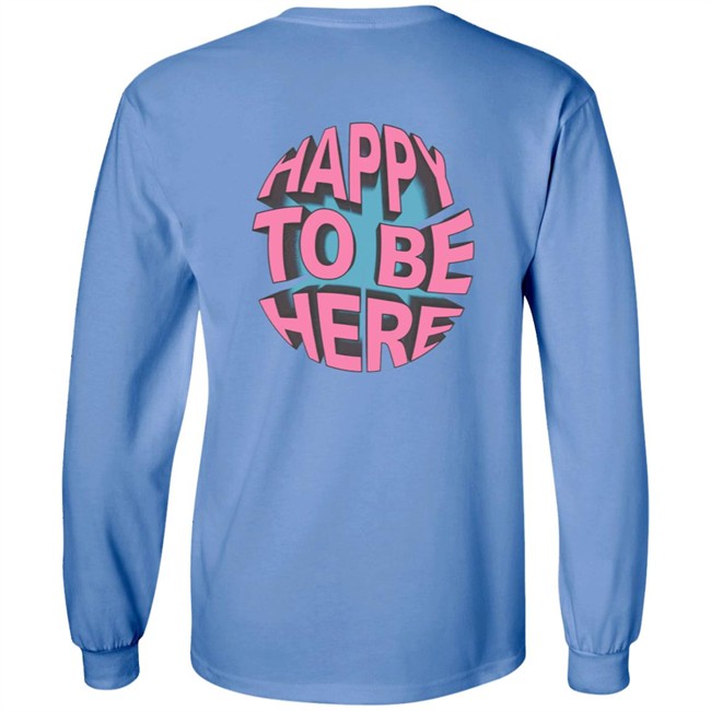 Space Zebra Merch Happy To Be Here Ice Blue Hoodie Space Zebra Merch Happy To Be Here Ice Blue Hoodie
