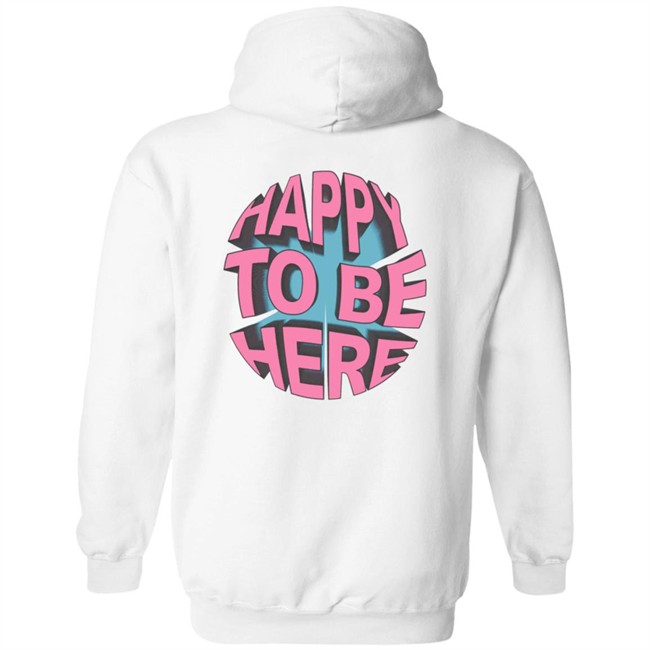 Space Zebra Merch Happy To Be Here Ice Blue Hoodie Space Zebra Merch Happy To Be Here Ice Blue Hoodie