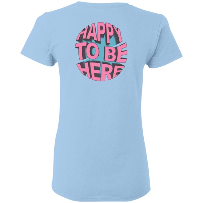 Space Zebra Merch Happy To Be Here Ice Blue Hoodie Space Zebra Merch Happy To Be Here Ice Blue Hoodie