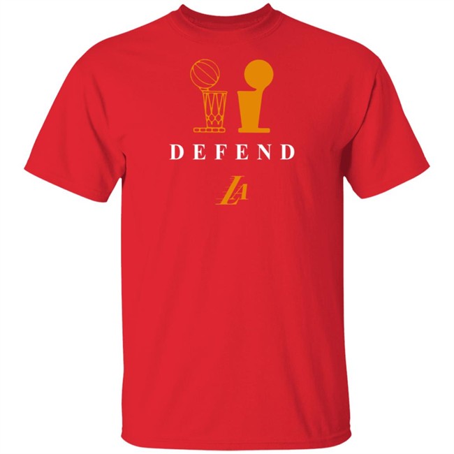 Los Angeles Lakers Defend Tee Shirt Los Angeles Lakers Defend Tee Shirt