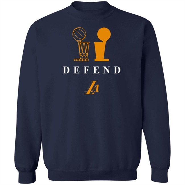 Los Angeles Lakers Defend Tee Shirt Los Angeles Lakers Defend Tee Shirt