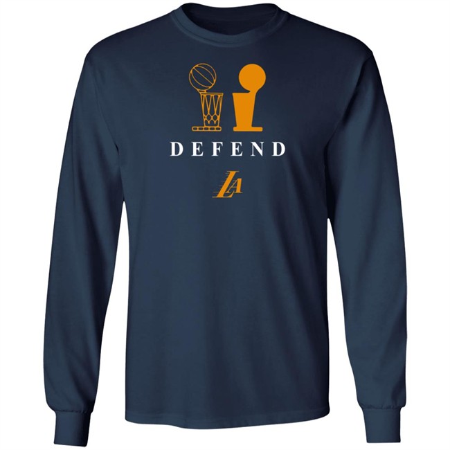 Los Angeles Lakers Defend Tee Shirt Los Angeles Lakers Defend Tee Shirt