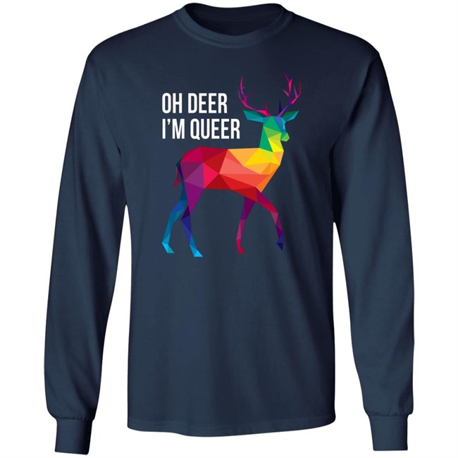 Geometric Cait Oh Deer I'm Queer Shirt Geometric Cait Oh Deer I'm Queer Shirt