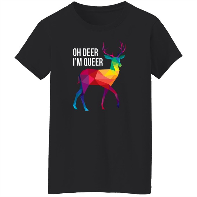 Geometric Cait Oh Deer I'm Queer Shirt Geometric Cait Oh Deer I'm Queer Shirt