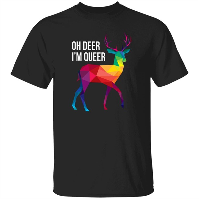 Geometric Cait Oh Deer I'm Queer Shirt