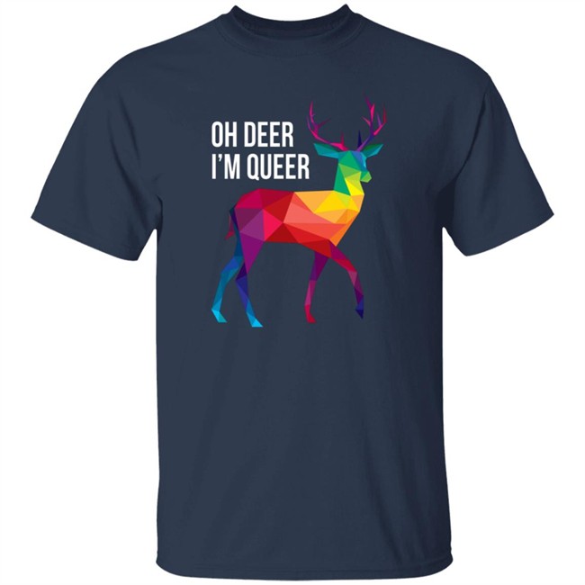 Geometric Cait Oh Deer I'm Queer Shirt Geometric Cait Oh Deer I'm Queer Shirt