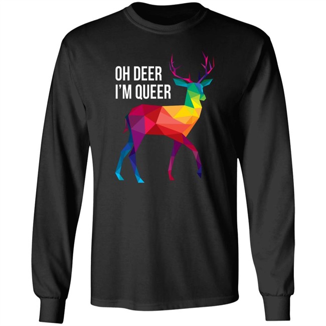 Geometric Cait Oh Deer I'm Queer Shirt Geometric Cait Oh Deer I'm Queer Shirt