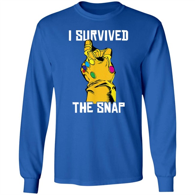 Marvel Thanos Gauntlet I Survived The Snap T Shirt Marvel Thanos Gauntlet I Survived The Snap T Shirt