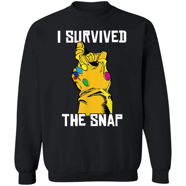 Marvel Thanos Gauntlet I Survived The Snap T Shirt Marvel Thanos Gauntlet I Survived The Snap T Shirt