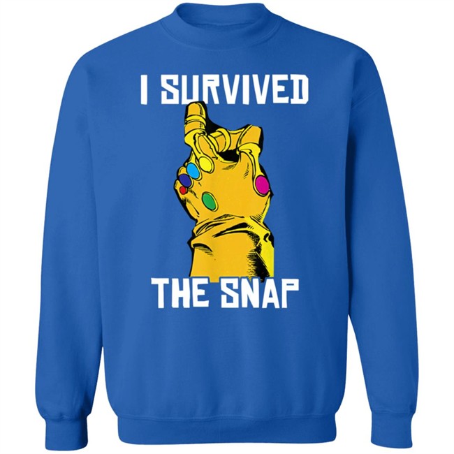 Marvel Thanos Gauntlet I Survived The Snap T Shirt Marvel Thanos Gauntlet I Survived The Snap T Shirt