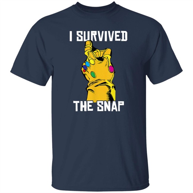Marvel Thanos Gauntlet I Survived The Snap T Shirt Marvel Thanos Gauntlet I Survived The Snap T Shirt