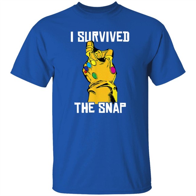 Marvel Thanos Gauntlet I Survived The Snap T Shirt Marvel Thanos Gauntlet I Survived The Snap T Shirt