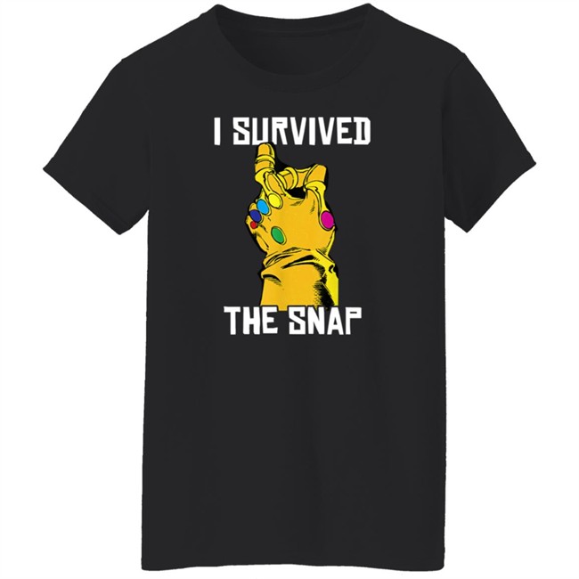 Marvel Thanos Gauntlet I Survived The Snap T Shirt Marvel Thanos Gauntlet I Survived The Snap T Shirt