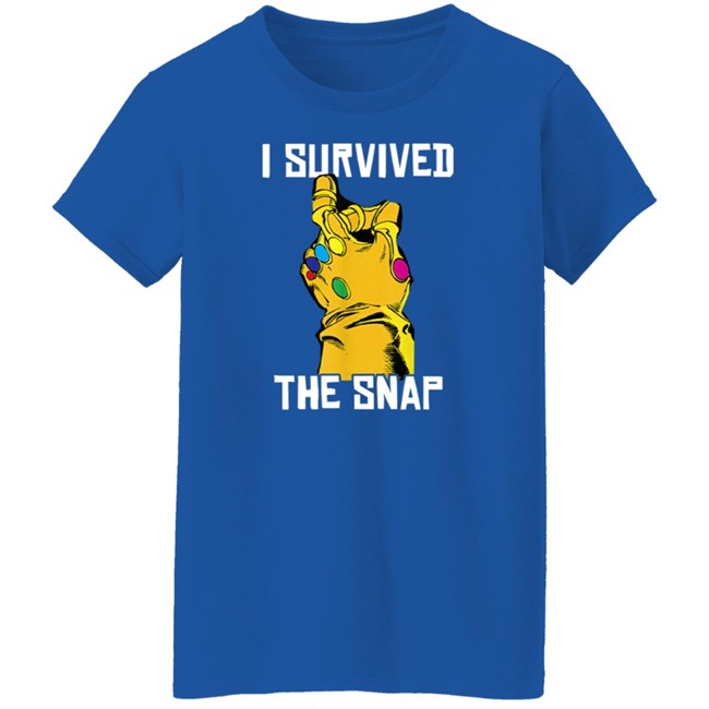 Marvel Thanos Gauntlet I Survived The Snap T Shirt Marvel Thanos Gauntlet I Survived The Snap T Shirt