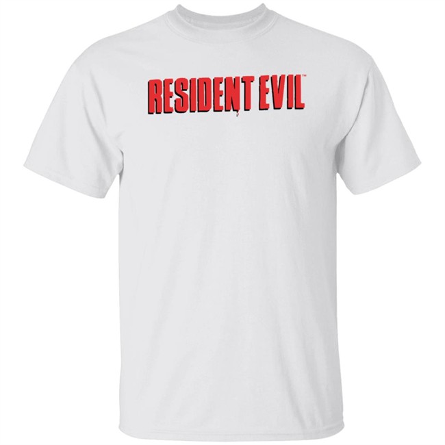 Graph Gaming Merch Resident Evil Vintage Cover White Tee Shirt